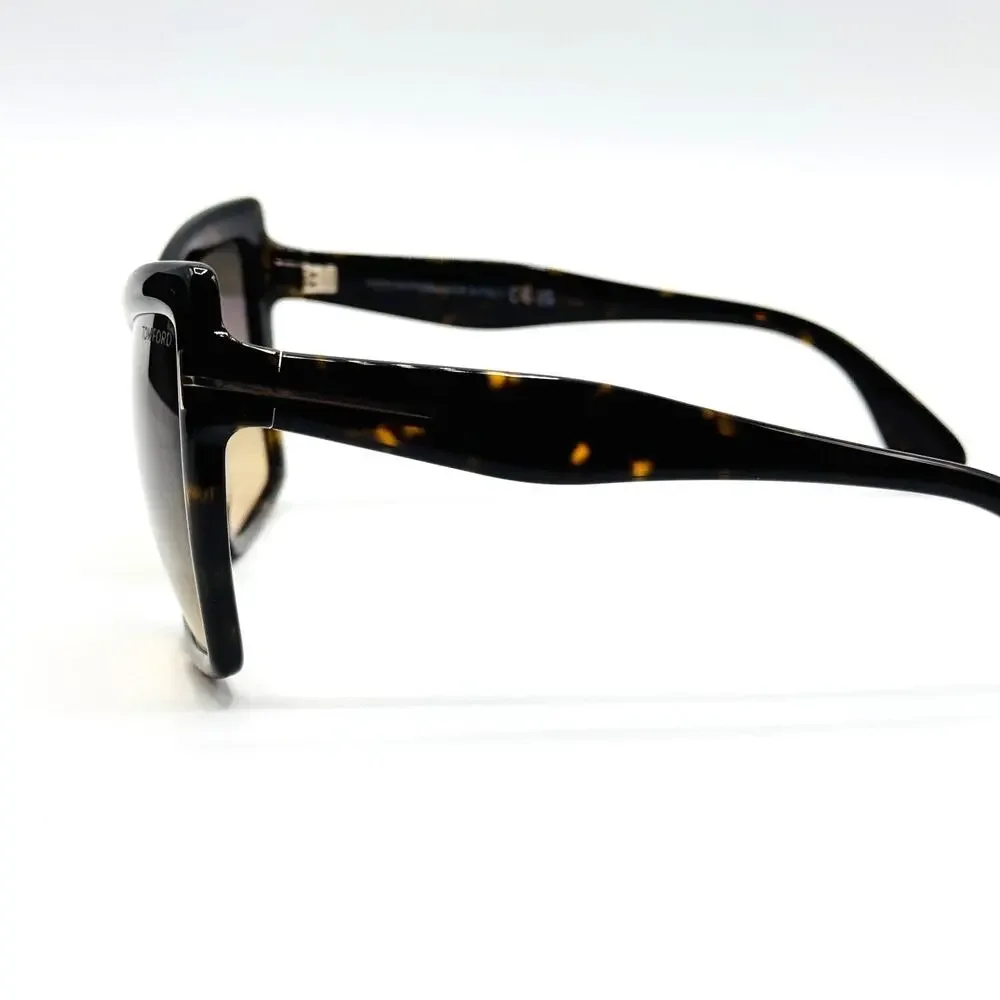Tom Ford Sunglasses Fiore TF1195 52B Havana Frame Gradient Brown Lens 63-6-140